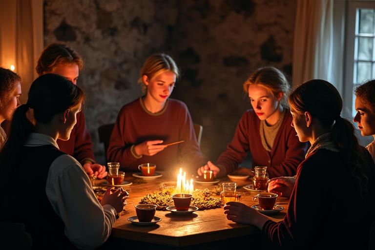 Norsk folklore fortellekvelds med urter